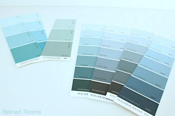 When choosing paint colors, start by selecting about 15 options @ refinedroomsllc.com