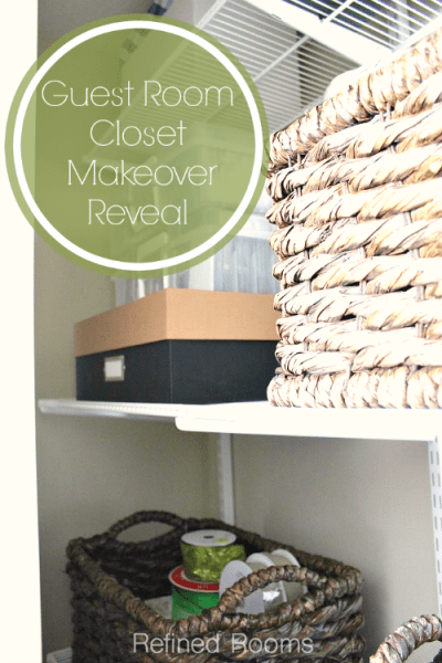 Guest room closet with elfa closet system.