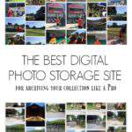 collage of digital photos. Text "The Best Digital Photo Storage Site".