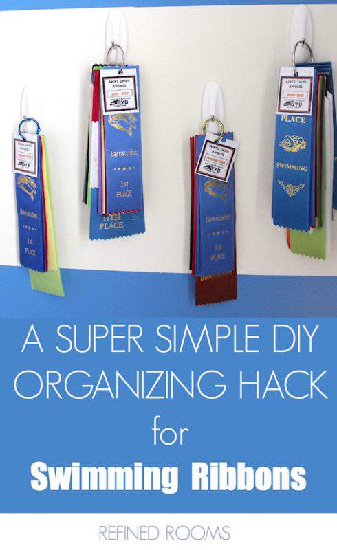 Organizing Swim Ribbons: An Easy DIY Solution