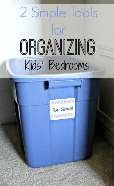 Using a Too Small and a Too Large Bin to Organizing Kids' clothing @ Refinedroomsllc.com