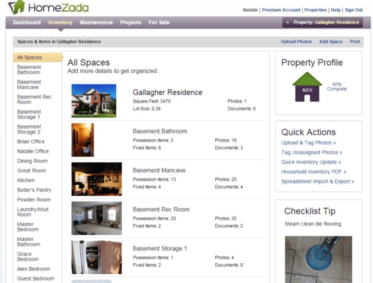Creating a Home Inventory using Homezada Digital Home Management Tool @ RefinedroomsLLC.com