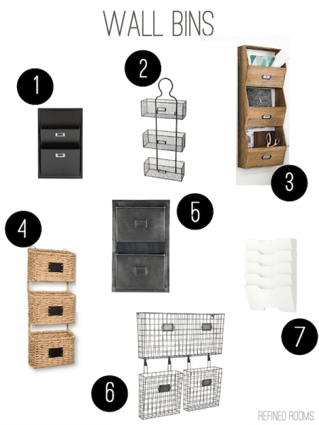 Hand-picked organizing products for creating a beautiful and functional household command center @ refinedroomsllc.com