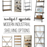 A roundup of gorgeous modern industrial shelving options @ refinedroomsllc.com