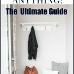 organized coat closet with coat hanging - text "how to organize anything: the ultimate guide".