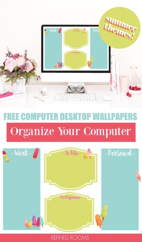 organized computer desktop - text "free computer desktop wallpapers - organize your computer".