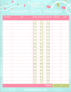 Free Printable Gift Tracker Set + Tips for Organizing Holiday Shopping
