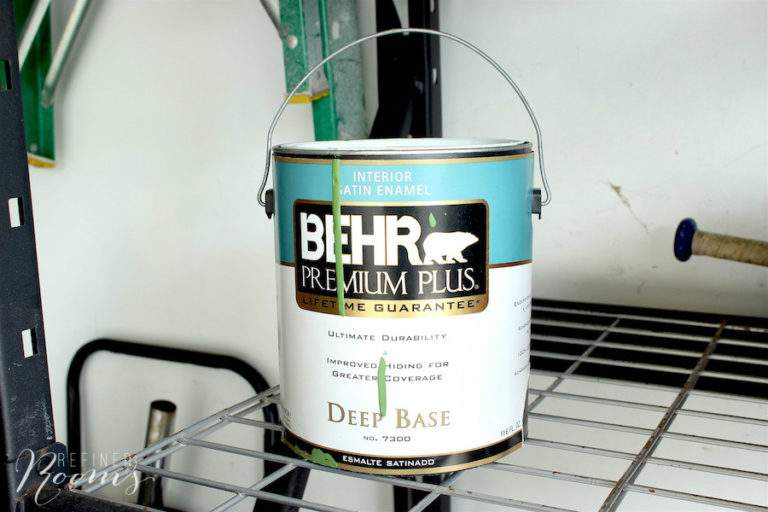 old paint...just one of the 10 "no brainer" things to toss during your garage decluttering session | decluttering | garage organization
