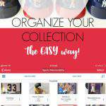 Got a collection to organize? Learn how I used the Sortly app to organize a collection of sports memorabilia...it was SO EASY! | organized collections | organizing apps #organize