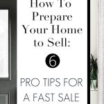 front door with table and plants. Text overlay "How to prepare your home to sell: 6 Pro Tips for a Fast Sale".