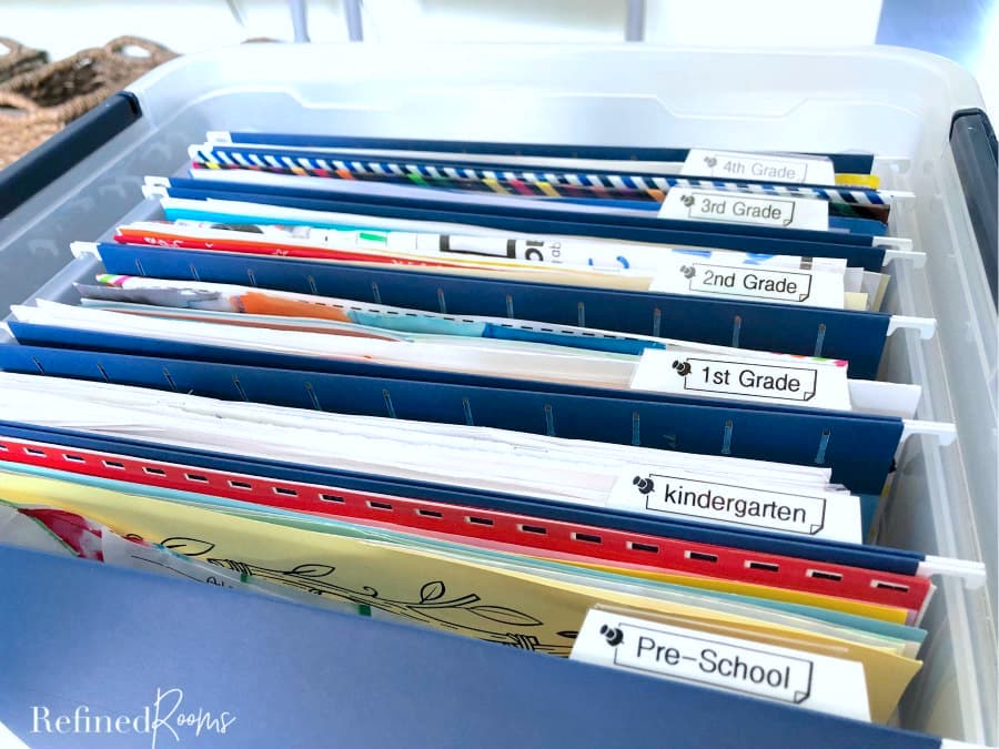 Keepsake Bins - Store Your Child's Artwork - Free Printables