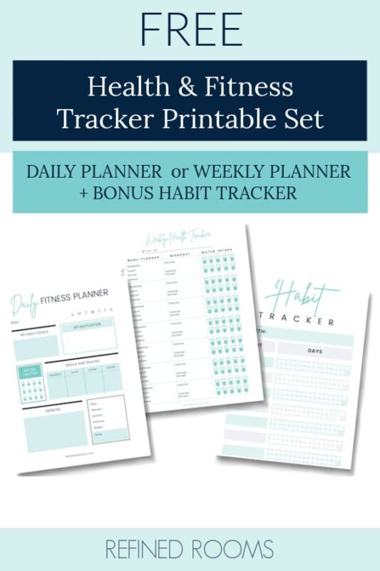 Free Printable Fitness Tracker - Printable Health Fitness Tracker Pin Small 533x800 